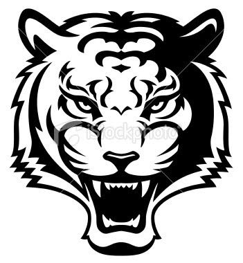 351x380 Beast Clipart Tiger Roar - Tiger Roaring Sketch