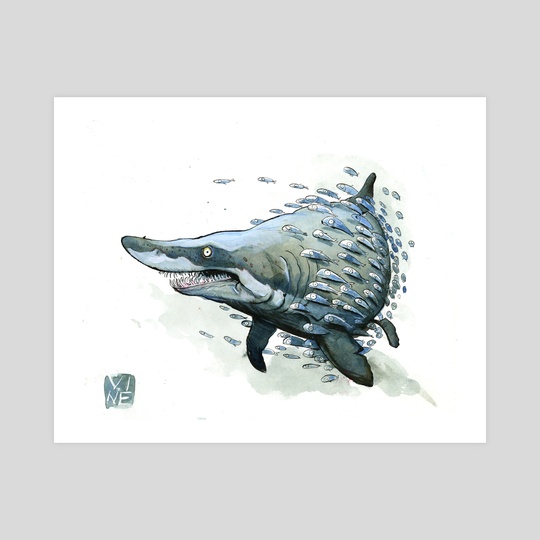 540x540 Sand Tiger Shark, An Art Print By Jp Vine - Tiger Shark Sketch