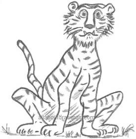 275x280 Funny Drawings Of Cartoon Tigers - Tiger Sketch Cartoon