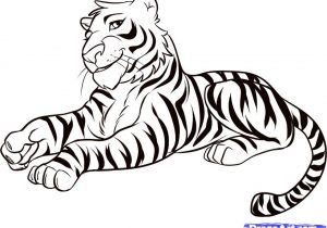 300x210 Cartoon Tiger Drawing How To Draw Cartoon Tigers - Tiger Sketch Cartoon
