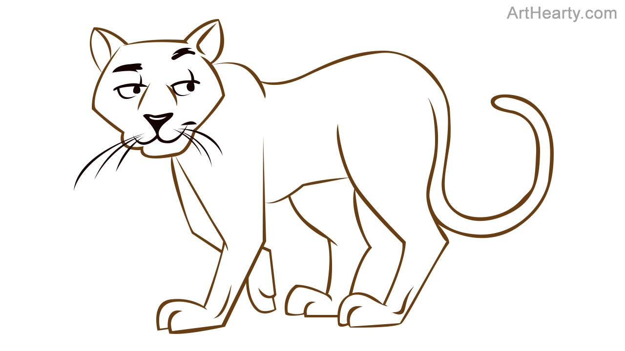 1280x720 Step By Step Instructions To Draw A Vibrant Cartoon Tiger - Tiger Sketch Cartoon