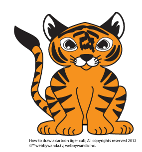 285x304 Webbywanda.tv - Tiger Sketch Cartoon