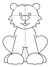 170x230 Cartoon Tigers Step By Step Drawing Lesson - Tiger Sketch Cartoon