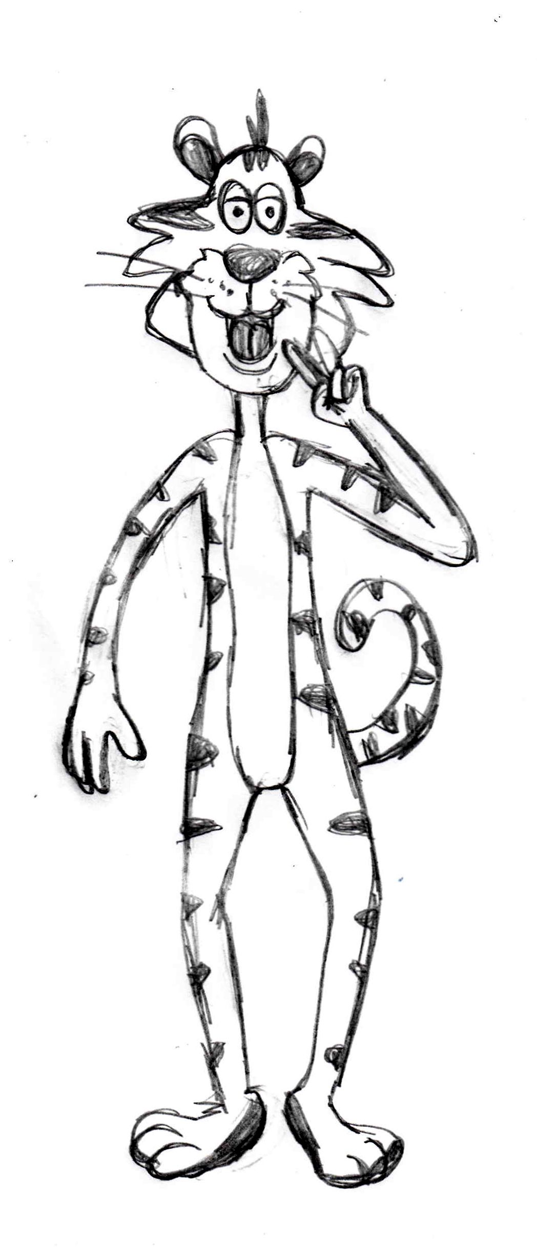 1050x2446 Tiger Sketch, Drawing Tutorial - Tiger Sketch Easy