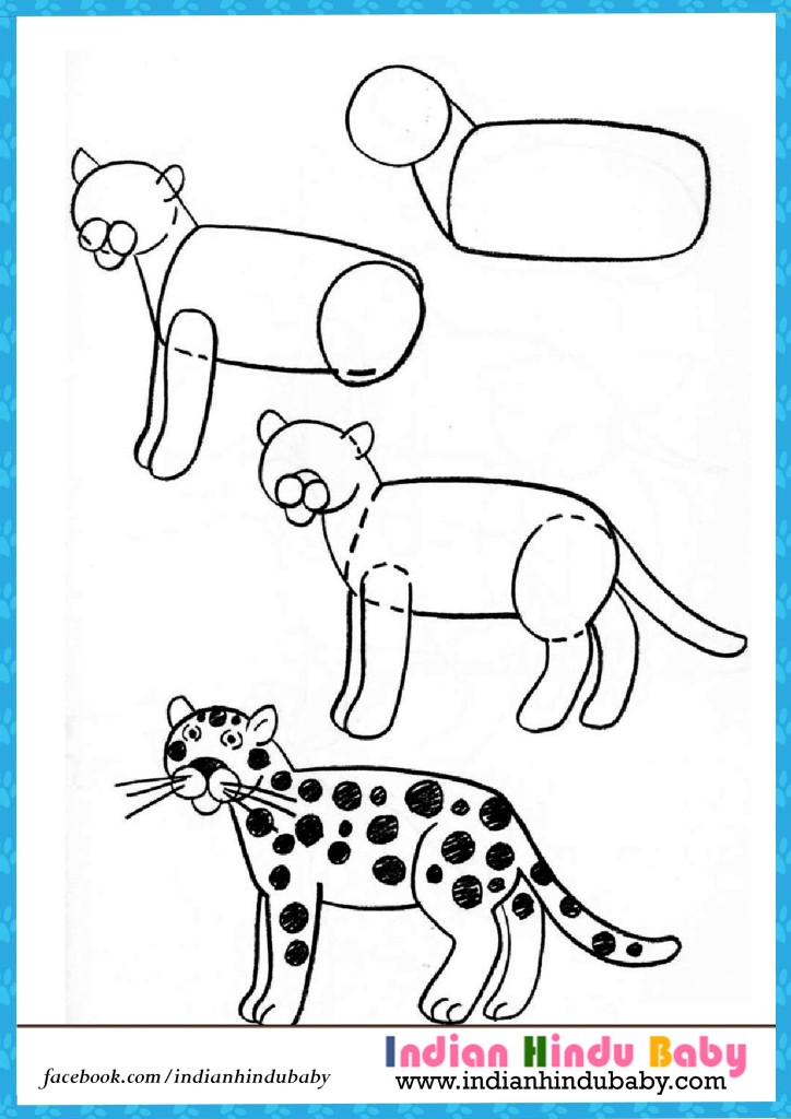 724x1024 Tiger Drawings For Kids Step By Step - Tiger Sketch For Kids