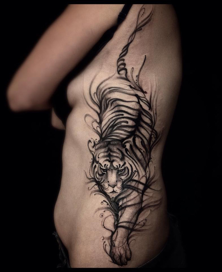 780x953 Tiger Sketch Style Side Tattoo Best Tattoo Design Ideas - Tiger Sketch Tattoo