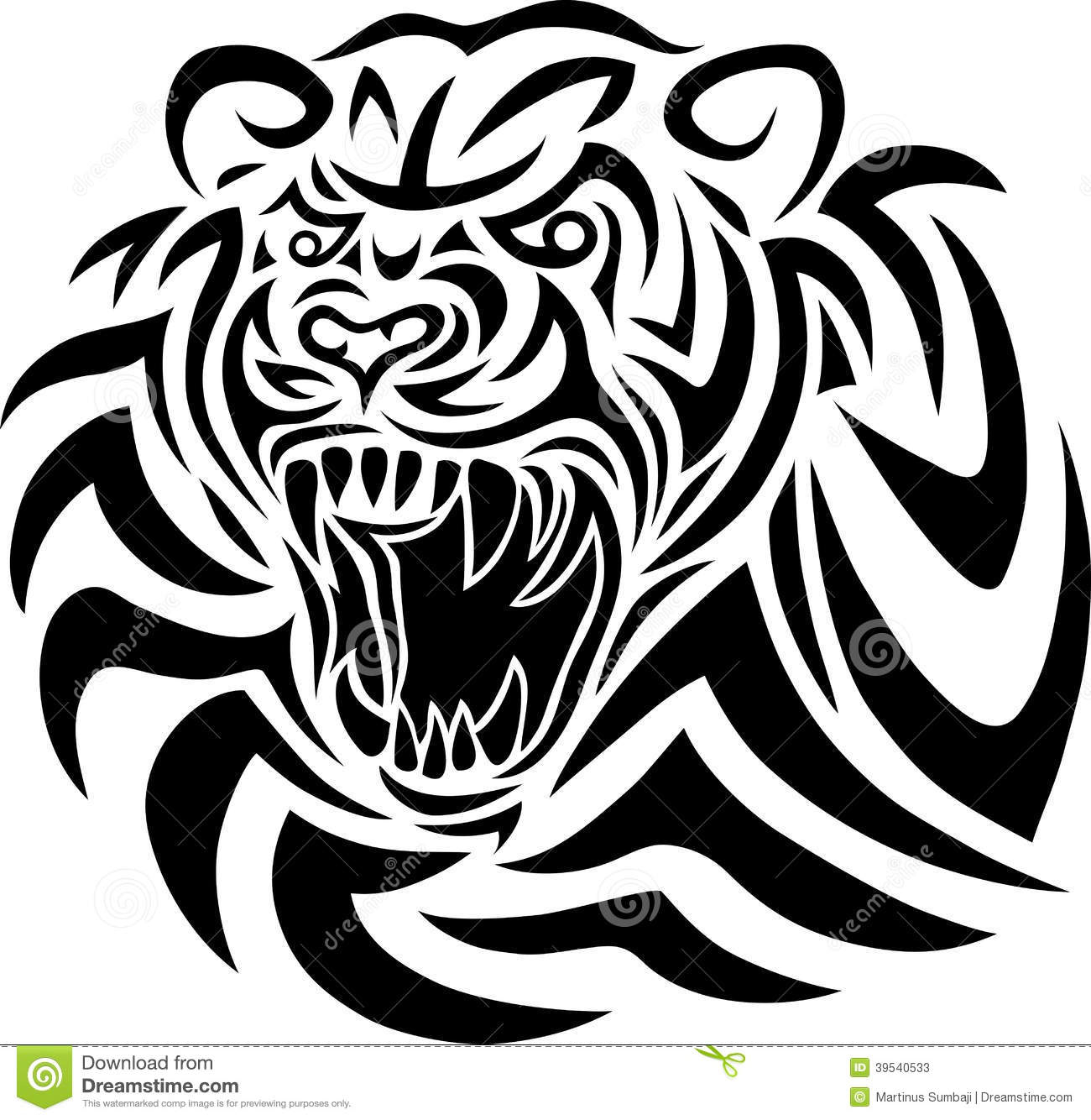 1300x1334 Tribal Print Tiger Tattoos Tiger Tribal Stock Vector. Illustration - Tiger Sketch Tattoo