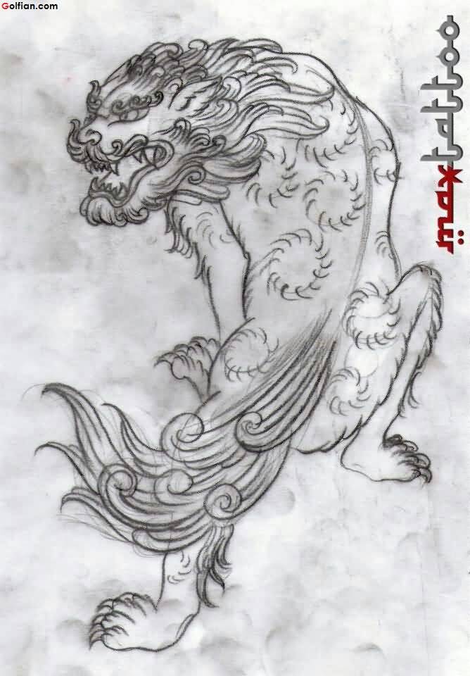 668x960 Amazing Asian Tiger Tattoo Sketch On Paper - Tiger Sketch Tattoo