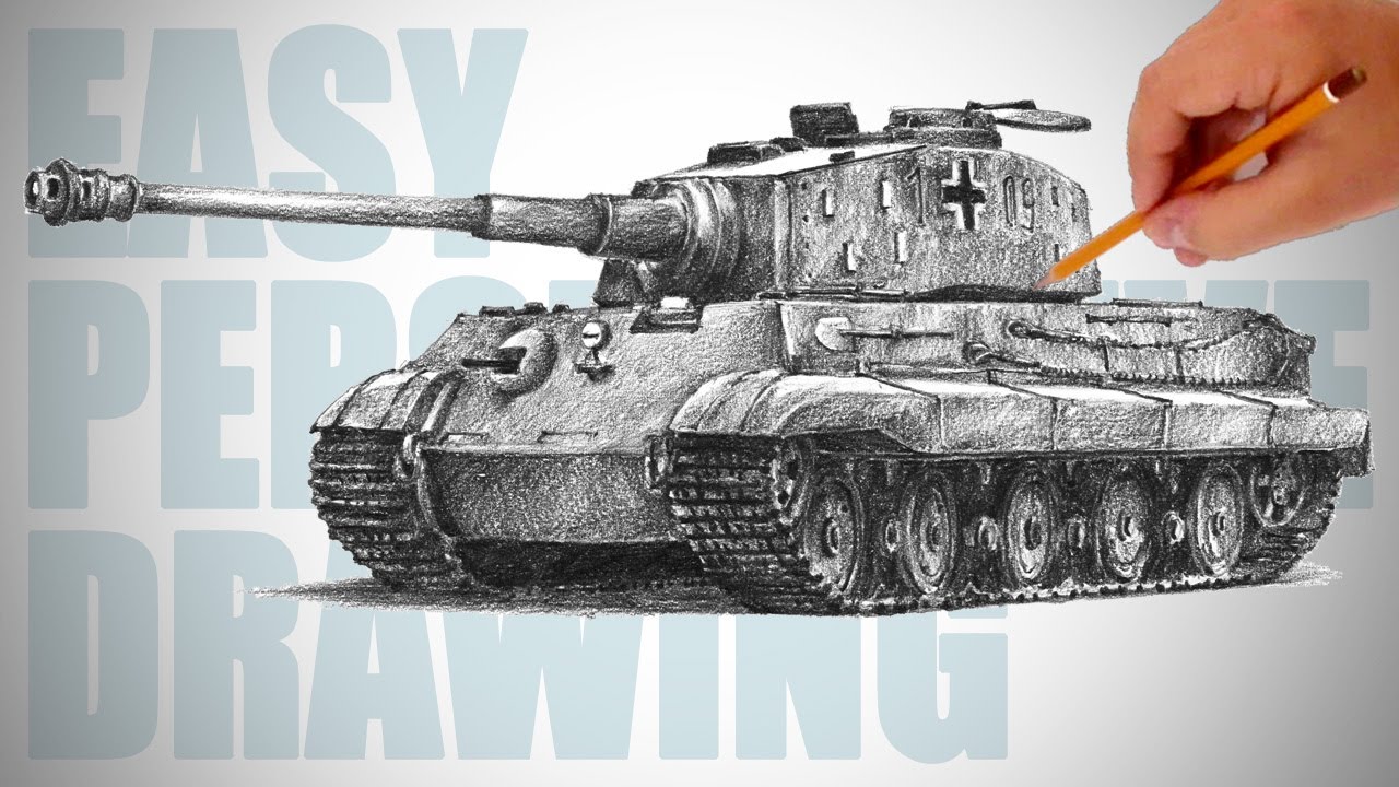 1280x720 How To Draw A Tank (Tiger Ii - Tiger Tank Sketch