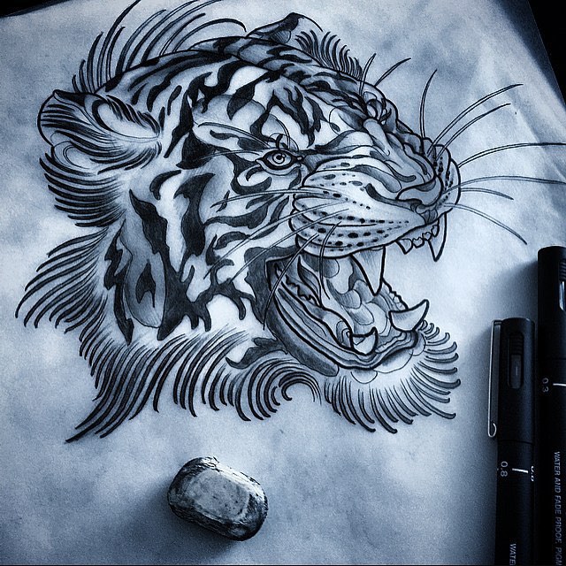 640x640 Best Tiger Tattoo - Tiger Tattoo Sketch