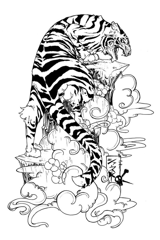 550x822 Tiger Tattoo Designs - Tiger Tattoo Sketch