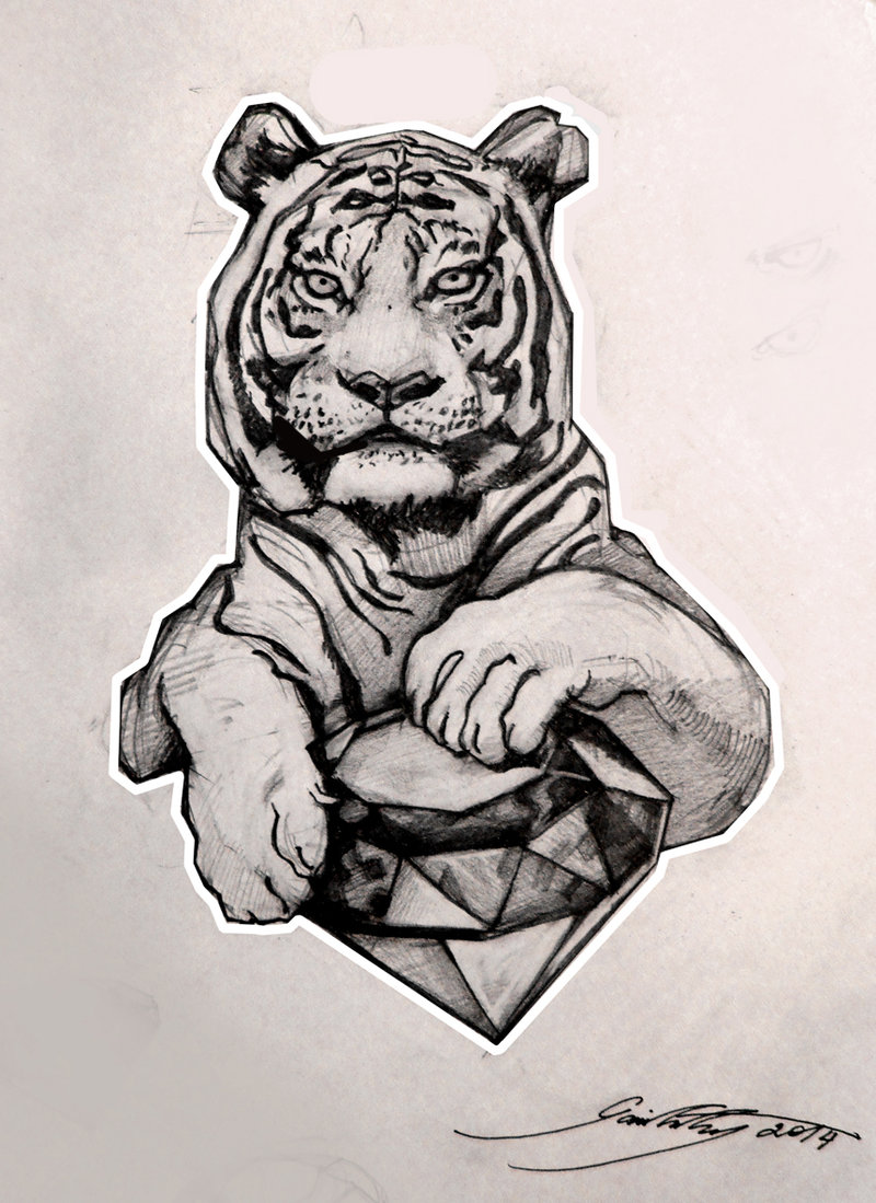 800x1099 Tiger Tattoo Sketch By Reinisgailitis - Tiger Tattoo Sketch