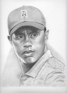 218x300 Tiger Woods Drawings Fine Art America - Tiger Woods Sketch