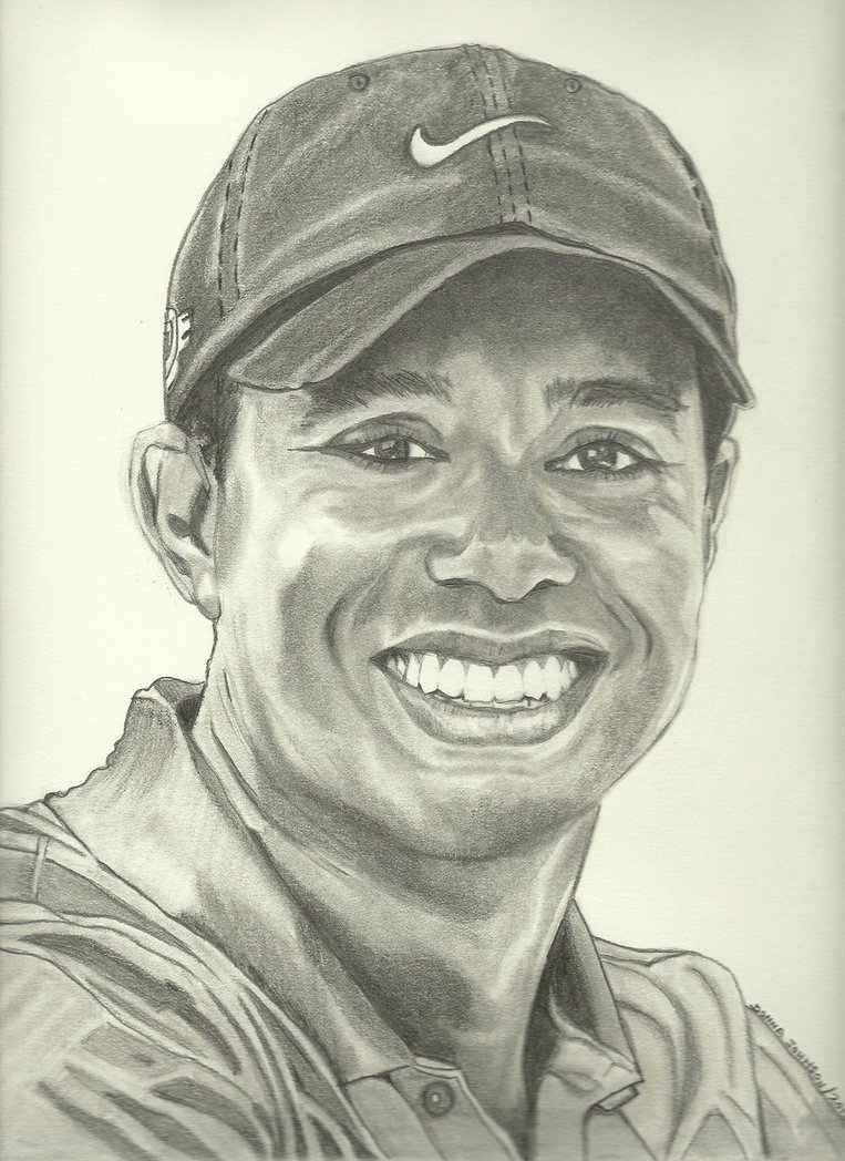 Tiger Woods Sketch At Paintingvalley.com 