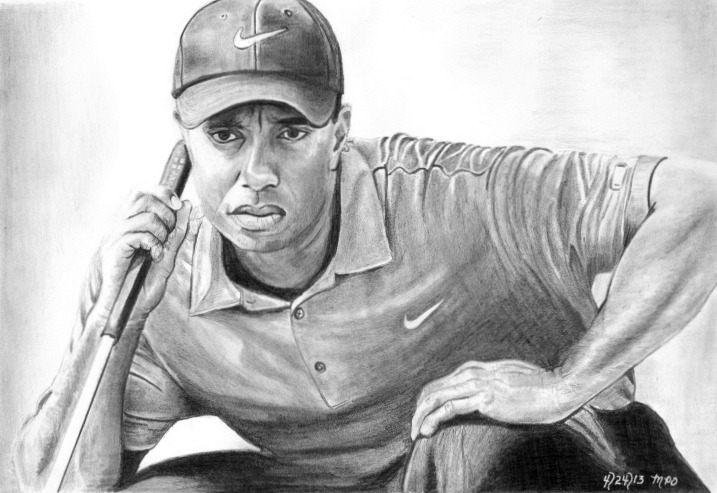 717x493 Tiger Woods By Marmicminipark - Tiger Woods Sketch