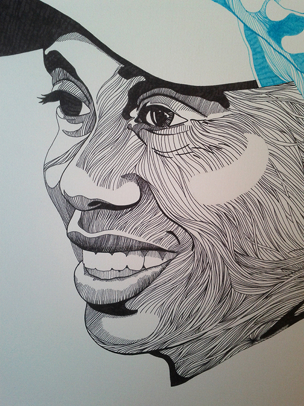 600x800 Tiger Woods Portrait On Behance - Tiger Woods Sketch