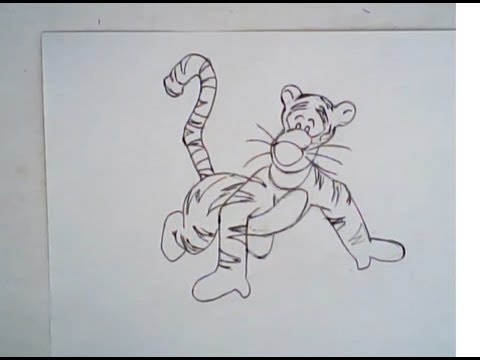 480x360 How To Draw Tigger From Winnie The Pooh (Drawing Tutorial) - Tigger Sketch