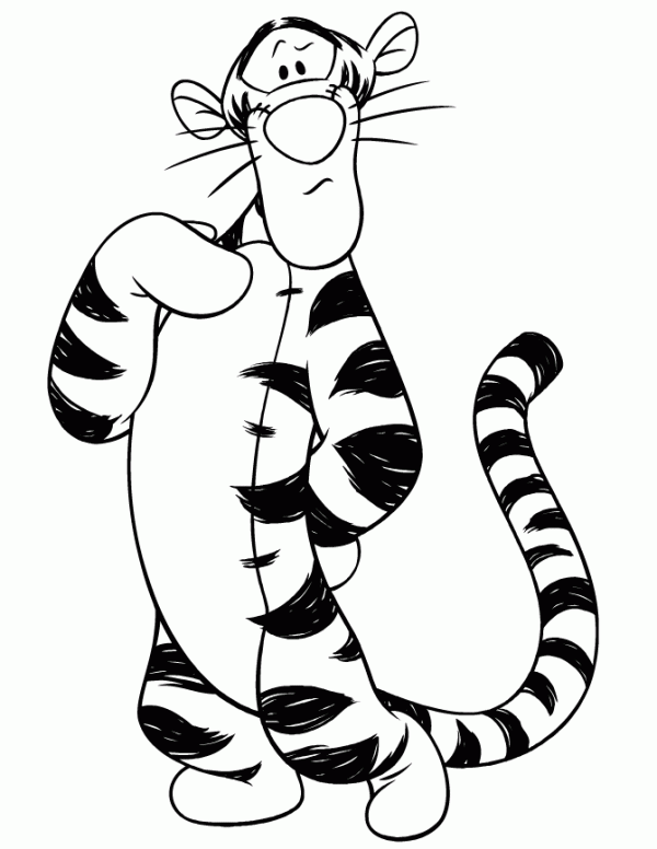 600x776 Sketch Of Tigger - Tigger Sketch