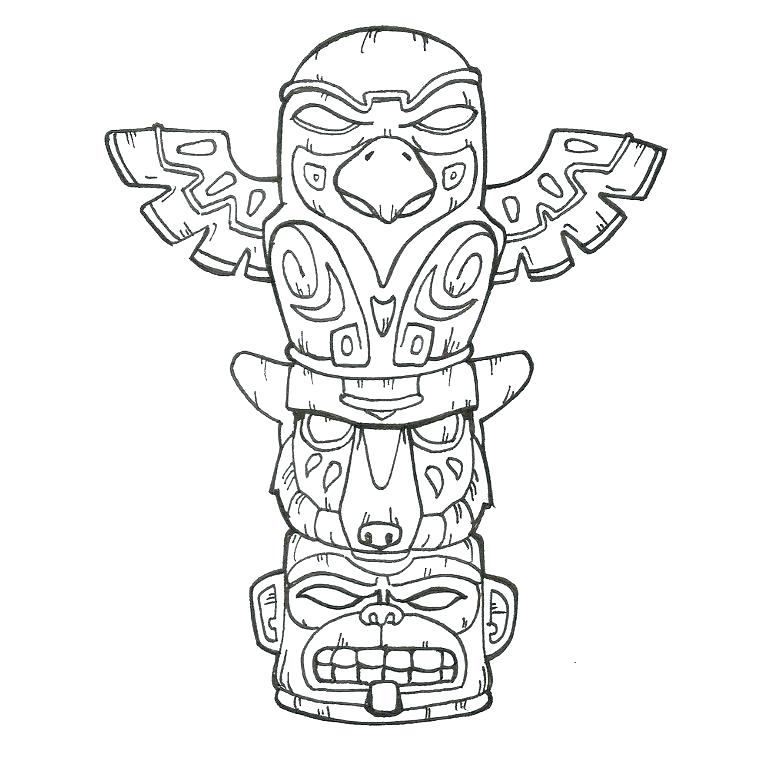 Tiki Mask Sketch at PaintingValley.com | Explore collection of Tiki ...