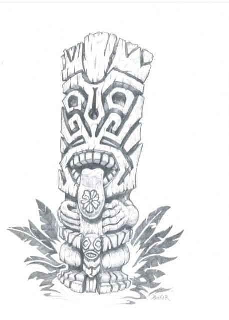 Tiki Sketch at PaintingValley.com | Explore collection of Tiki Sketch