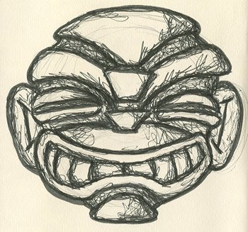 350x327 Tiki Monkey Sketch Project 12 - Tiki Sketch