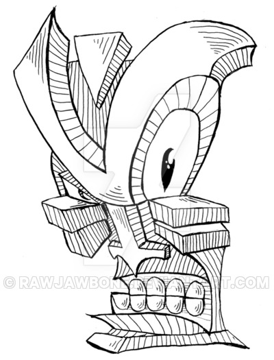 400x525 Volkviktor Tiki Sketch By Rawjawbone - Tiki Sketch