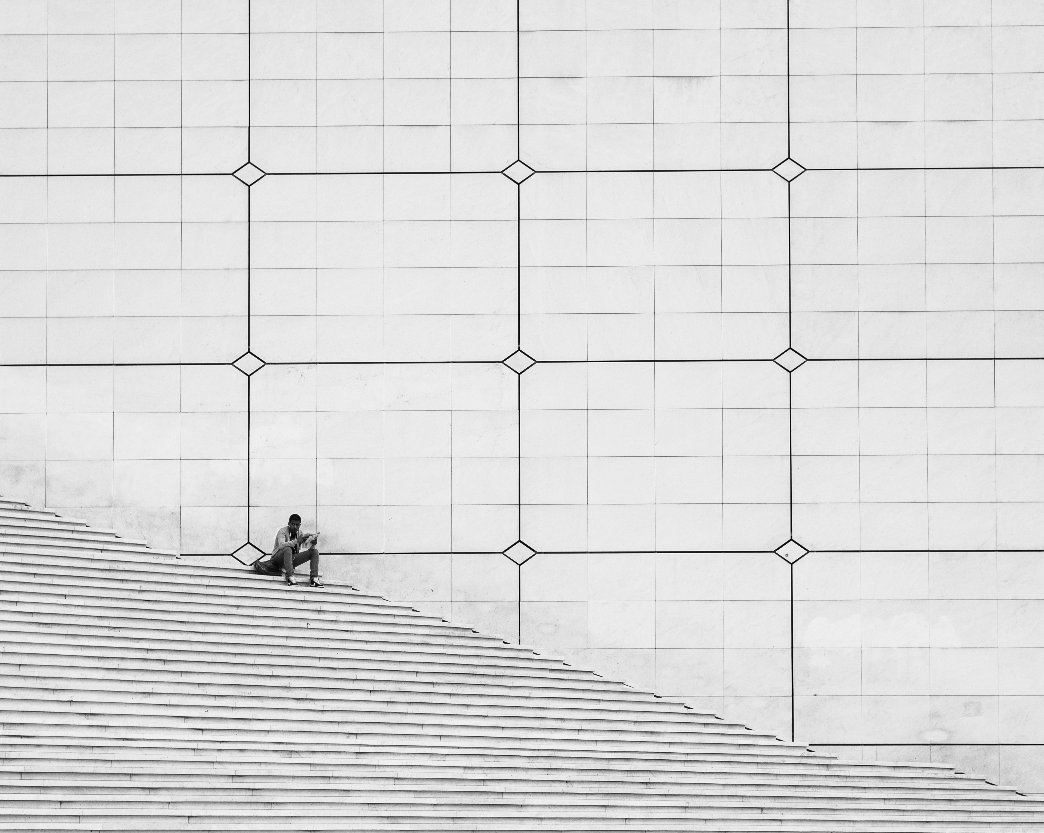 4040x3222 Free Images Black And White, Street, Floor, Wall, Pattern, Line - Tile Sketch