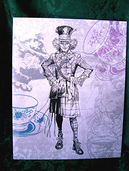 413x550 Tim Burton Alice In Wonderland Mad Hatter Folder - Tim Burton Mad Hatter Sketch