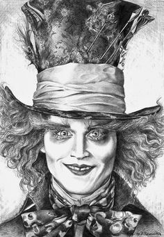 236x341 Doce Photo Cheshire Cat Alice In - Tim Burton Mad Hatter Sketch