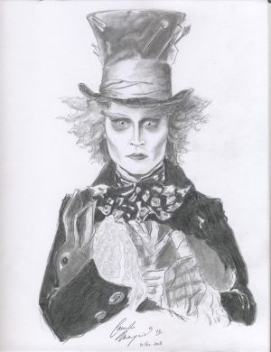 300x390 Mad Hatter Drawing Tim Burton - Tim Burton Mad Hatter Sketch