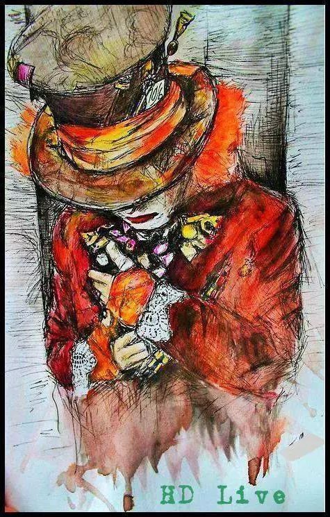 475x745 Sombrerero Mind Blow - Tim Burton Mad Hatter Sketch