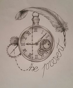 249x300 Time Clock Drawings - Time Clock Sketch