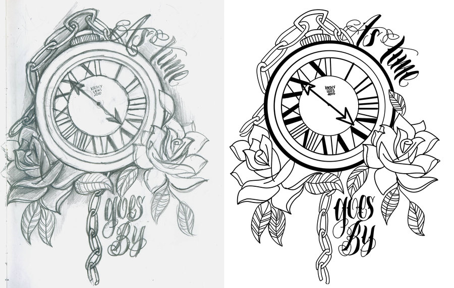 Drawing Time Clock Tattoo Designs Tattoo Design