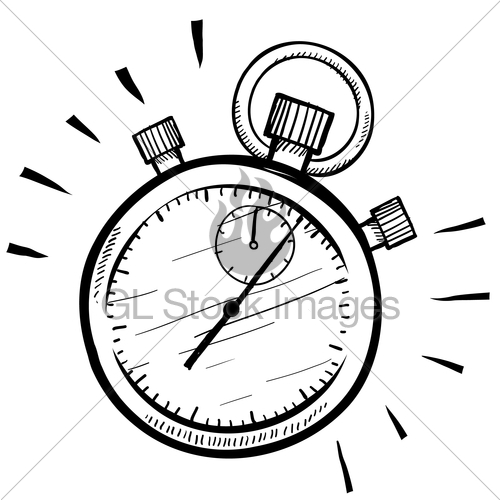 500x500 Manual Stopwatch Sketch Gl Stock Images - Timer Sketch