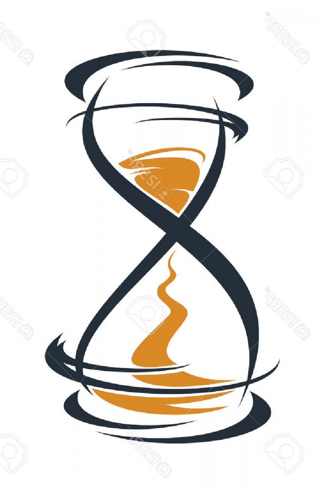 1034x1560 Photodoodle Sketch Of A Stylised Hourglass Timer With The Sand - Timer Sketch