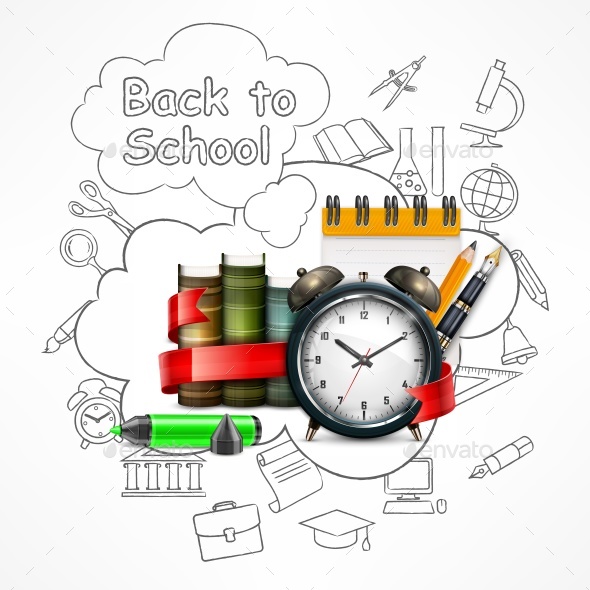 590x590 School Time Sketch By Creator776 Graphicriver - Timesketch