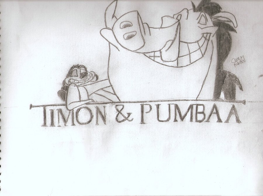 900x669 Timon And Pumbaa By Sketchinpictures - Timon And Pumbaa Sketch