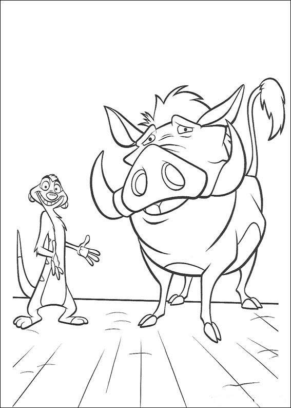 567x794 Lion King Drawings Timon And Pumba Coloring Pages Disney - Timon And Pumbaa Sketch
