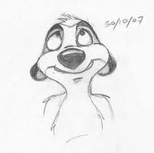 225x224 Pumbaa And Timon Sketch Step By Step - Timon And Pumbaa Sketch