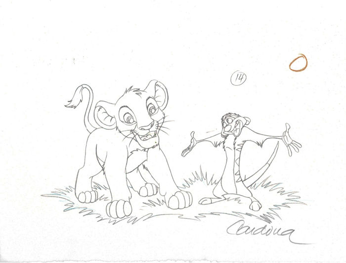 700x531 Simba Amp Timon - Timon Sketch