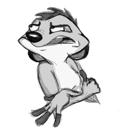 240x266 The Lion King Fan Art Archive Emkat - Timon Sketch