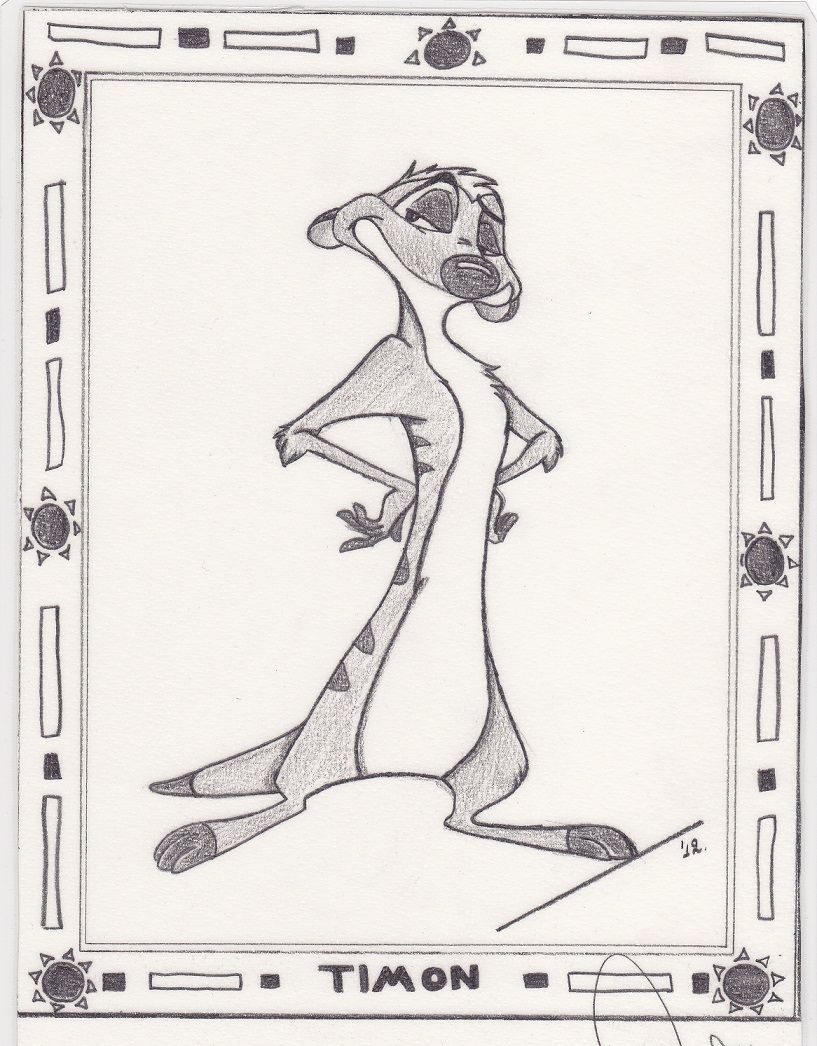 817x1046 Timon (Lion King) - Timon Sketch