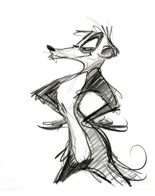 500x631 Timon Early Sketch Disney Sidekicks, Because Everyone Remembers - Timon Sketch