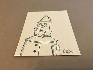 300x225 Rob Jones Original Sketch Charlie Brown Tin Man Art Poster Print - Tin Man Sketch