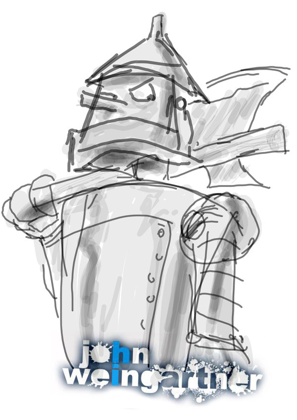 600x849 The Tin Man Sketch By Joaobw - Tin Man Sketch