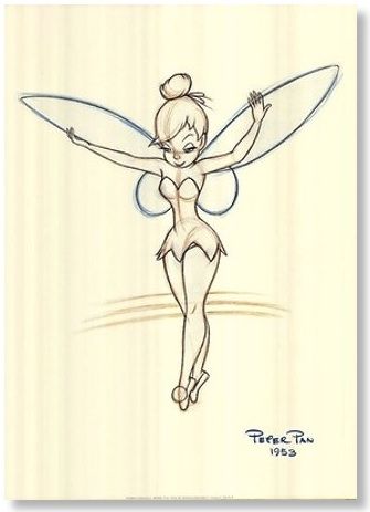 335x463 This Is Exactly Like My Tinkerbell Sketch Hanging In My Living - Tinkerbell Original Sketches