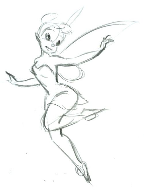 500x659 Tinkerbell By Steve Thompson Disney 3 Tinkerbell - Tinkerbell Original Sketches
