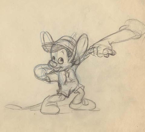 480x439 Auction Results For 20 Pieces Of Animation Art - Tinkerbell Original Sketches