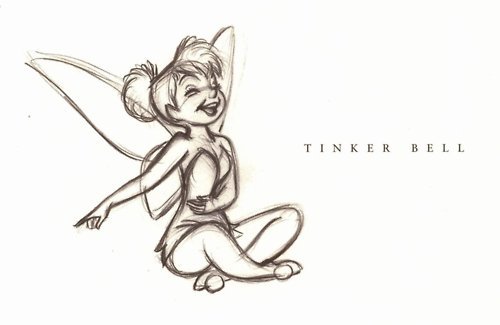 500x325 Disney, Drawing, Sketch, Tinker Bell, Tinkerbell - Tinkerbell Original Sketches