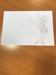 225x300 Disney Tinkerbell Drawing Sketch Original Artwork Ebay - Tinkerbell Original Sketches